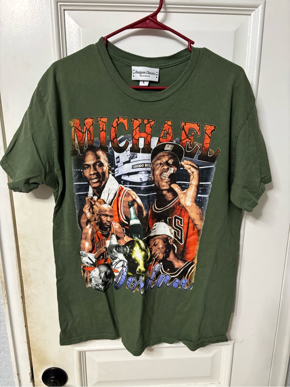 Michael Jordan Graphic T-Shirt Olive Green